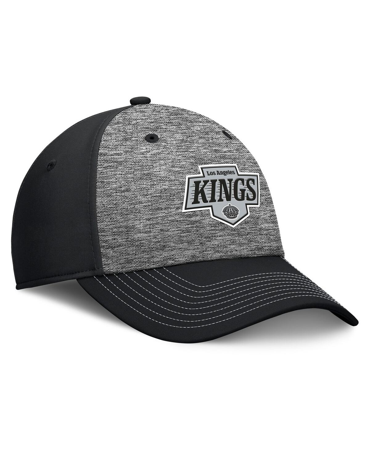 Fanatics Men's Gray/black Los Angeles Kings Fundamental Top Shelf 2-tone Flex Hat In Gray,black