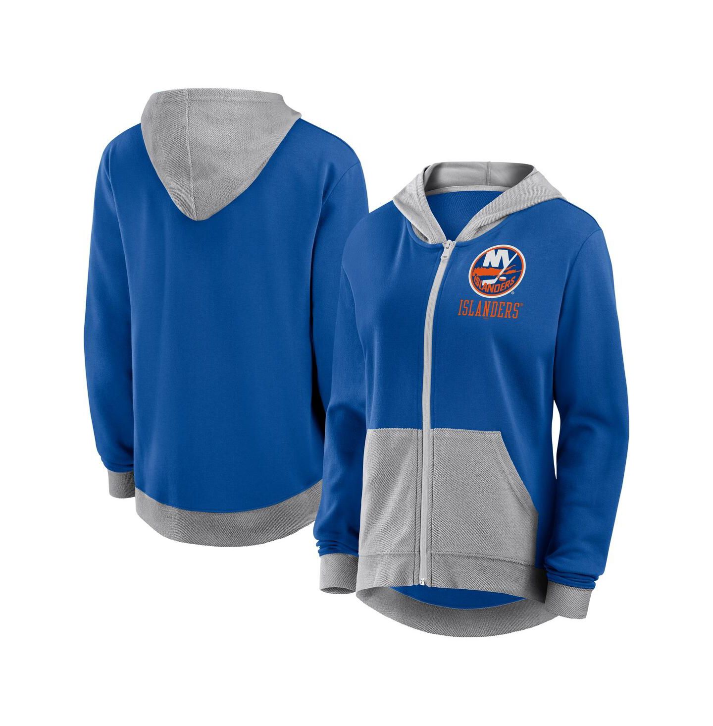 Женское худи Logo Athletic Royal New York Islanders Hit It French Terry Full-Zip — фото 1