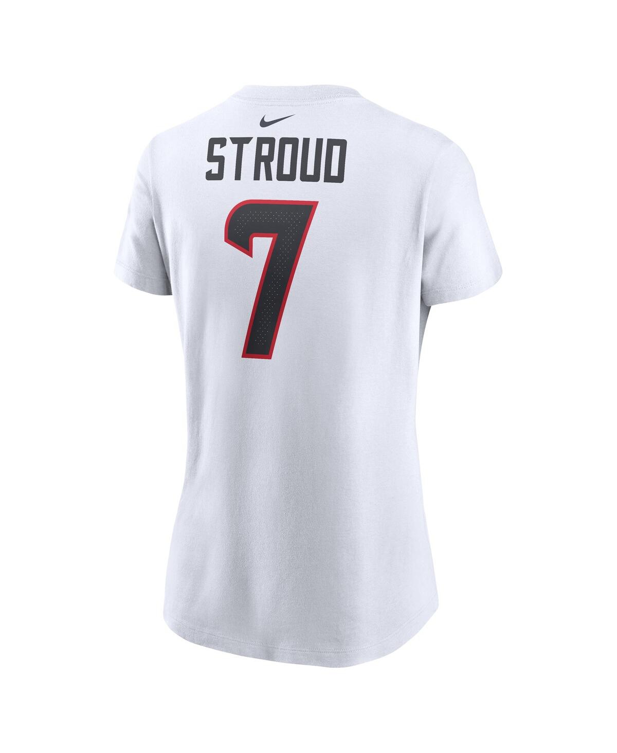 Nike Women's C.j. Stroud White Houston Texans Player Name Number T-shirt In White