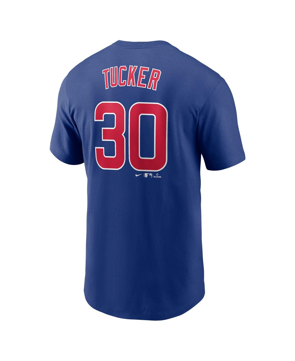 Nike Men's Kyle Tucker Royal Chicago Cubs Fuse Name Number T-shirt In Blue
