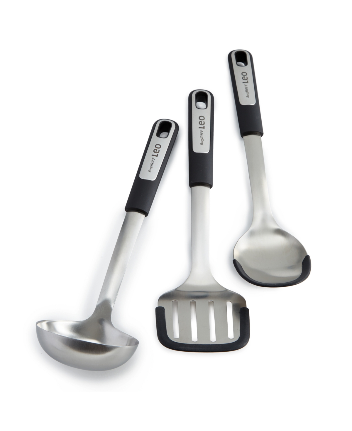 Berghoff Leo Graphite 3-pc. Stainless Steel Utensil Set In Black