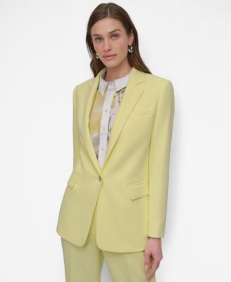 DKNY - Women's Notch-Collar One-Button Long-Sleeve Jacket
