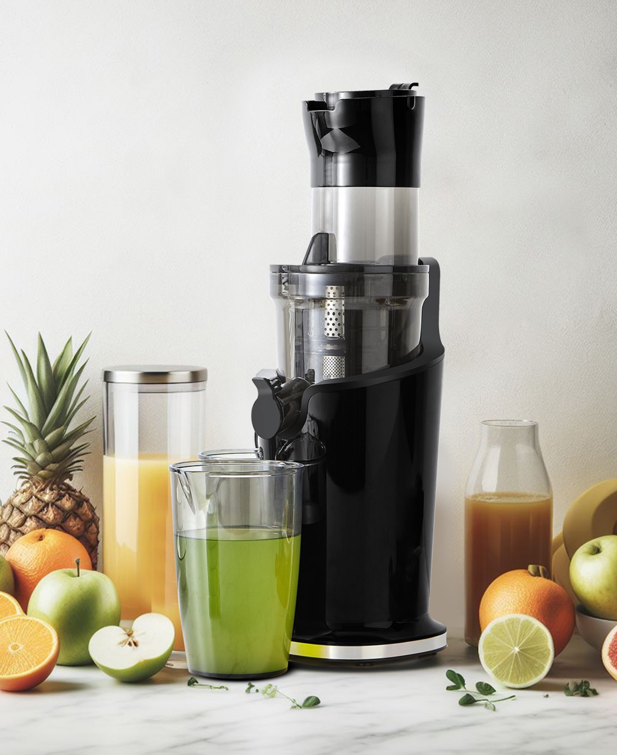 Elite Cuisine 27 Oz. Dynamic Masticating Slow Juicer Ejx751 In Black