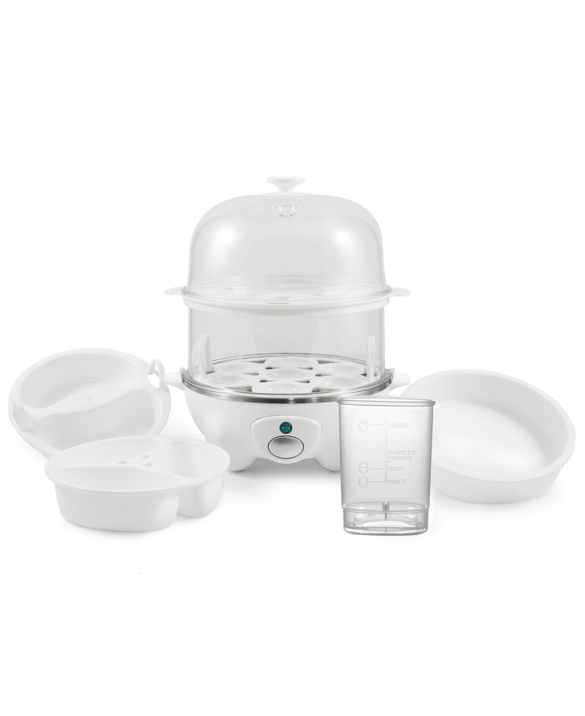 Elite Cuisine 2-tier Automatic Egg Cooker/steamer Egc4150 In White