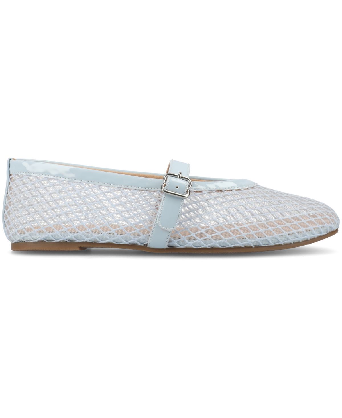 Shop Journee Collection Women's Casha Mesh Mary Jane Flats In Light Blue
