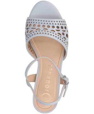Women's Jessly Perforated Kitten Heel Dress Sandals