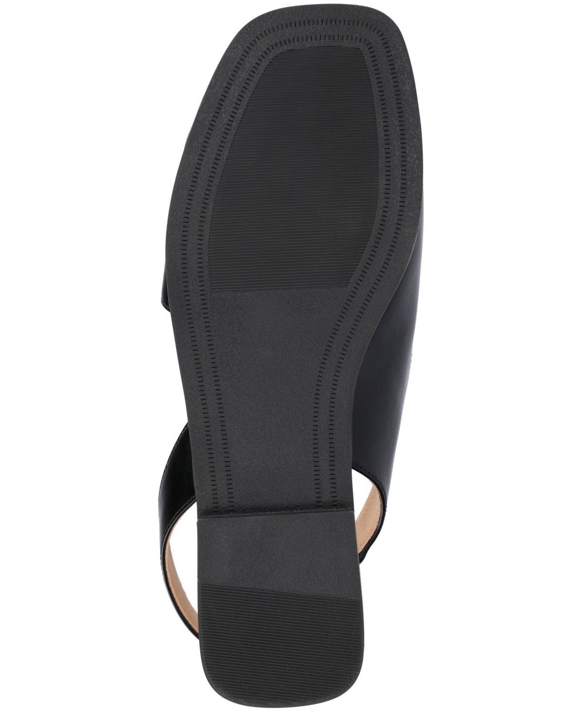 Journee Collection Brinsley Slingback Sandal In Black Smooth