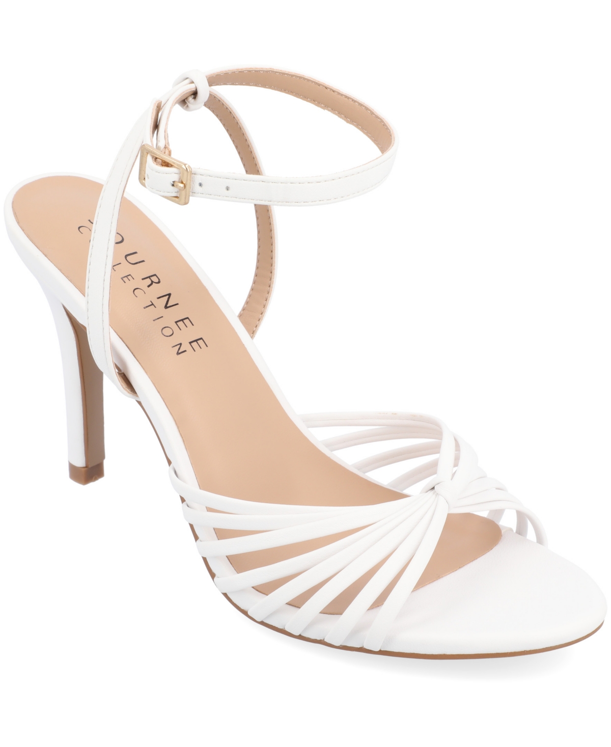 Shop Journee Collection Women's Vanita Stiletto Strappy Dress Sandals In White