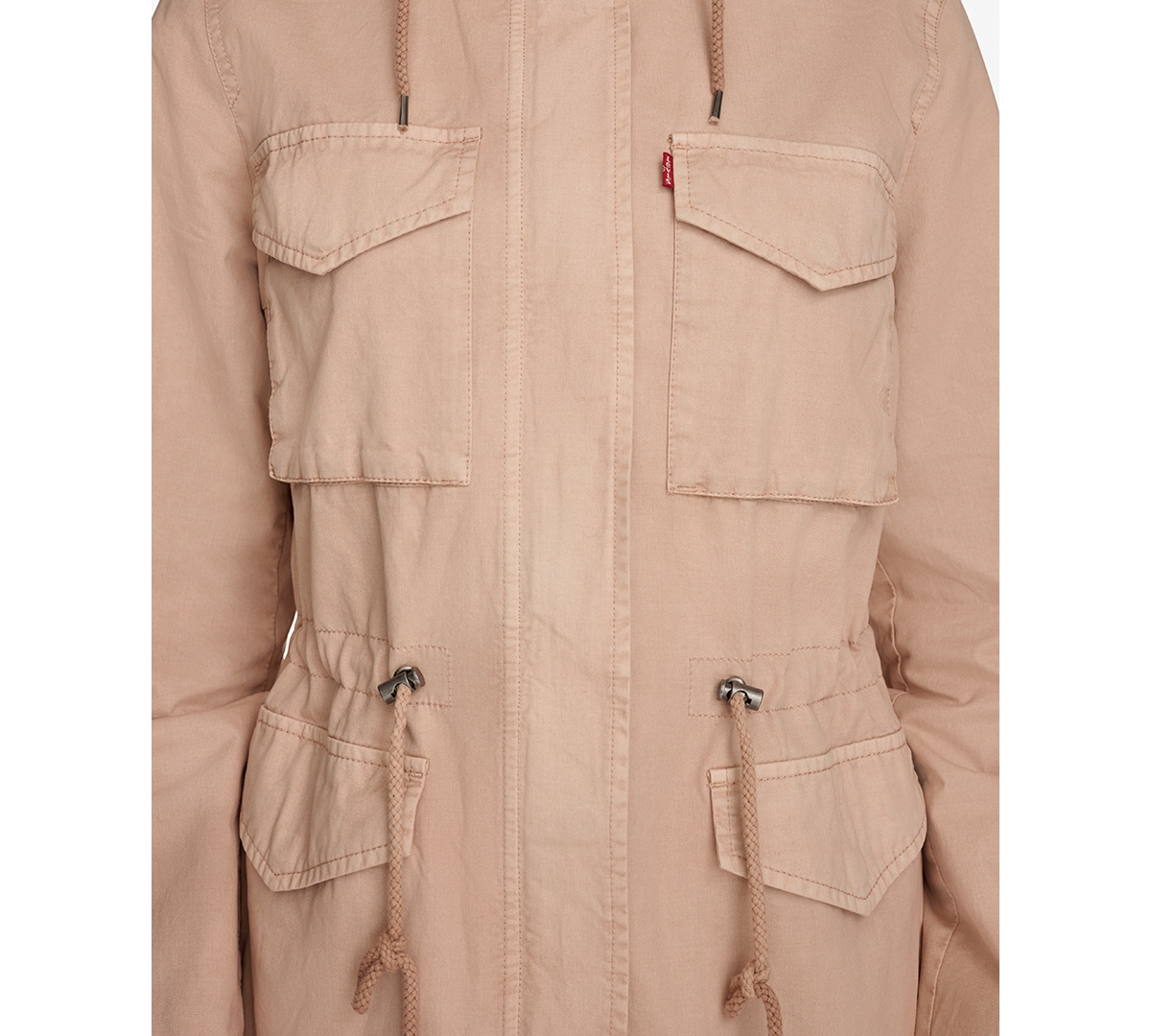 Levi's Women's Lightweight Washed Cotton Military Jacket In Light Pink