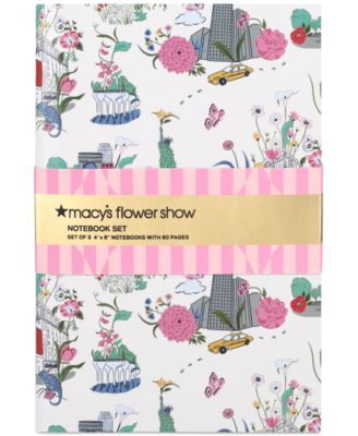 Macy's - Flower Show 3-Pc. 60-Page Notebook Set