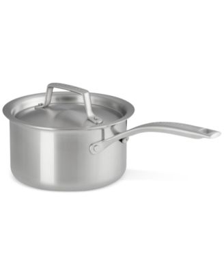 Essential Stainless Steel Round Saucepan with Lid, 2 Qt.
