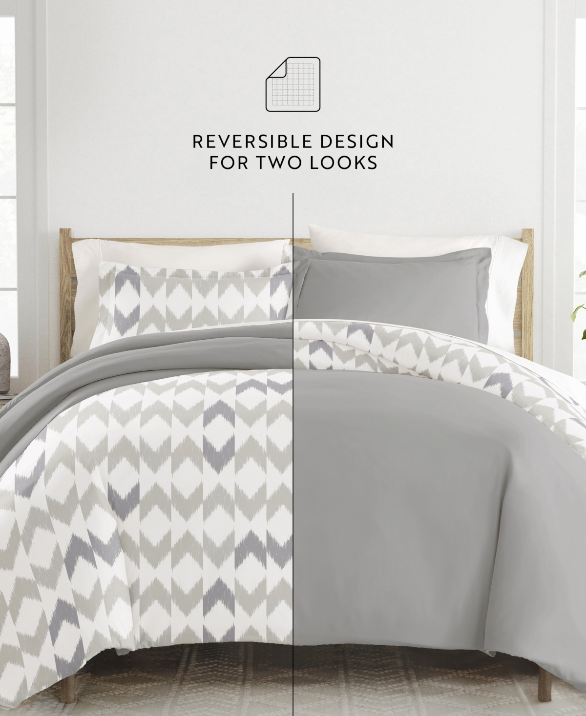 Ienjoy Home Ultra Soft Reversible 2-pc. Duvet Cover Set, Twin/twin Xl In Multi