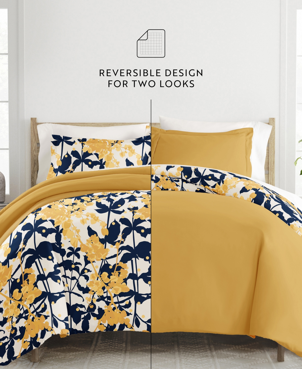 Ienjoy Home Utra Soft Reversible 2-pc. Duvet Cover Set, Twin In Multi