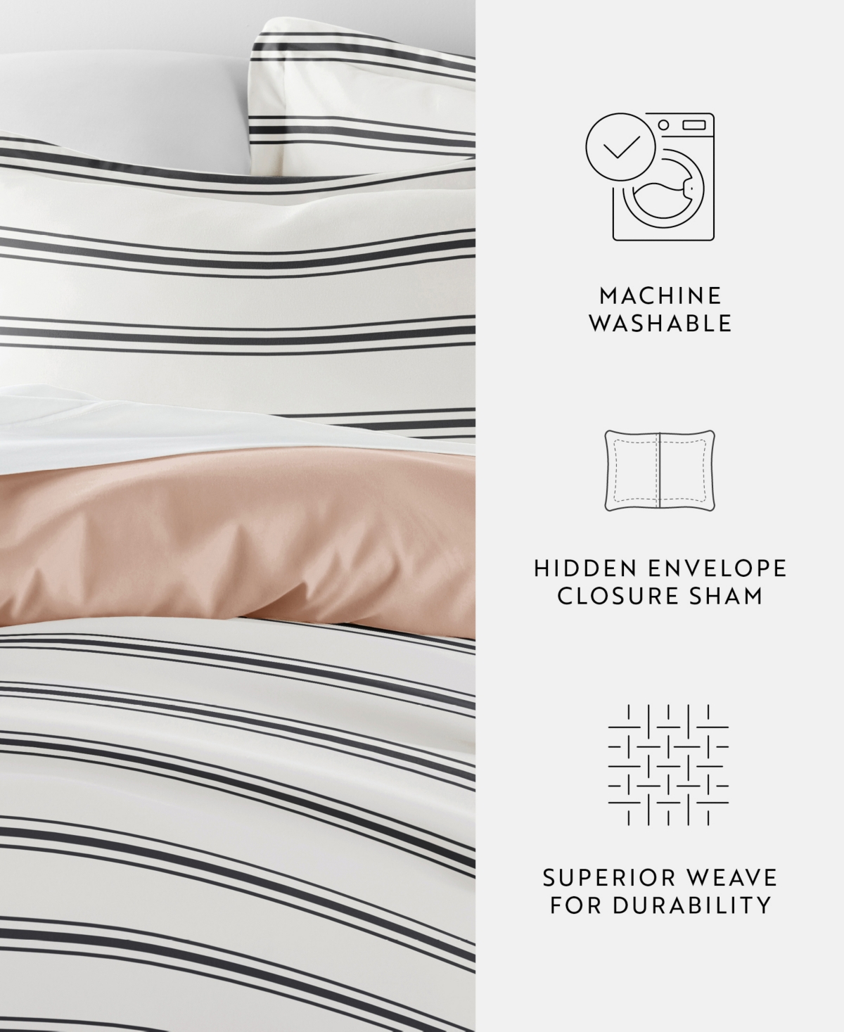 Ienjoy Home Utra Soft Reversible 2-pc. Duvet Cover Set, Twin In White