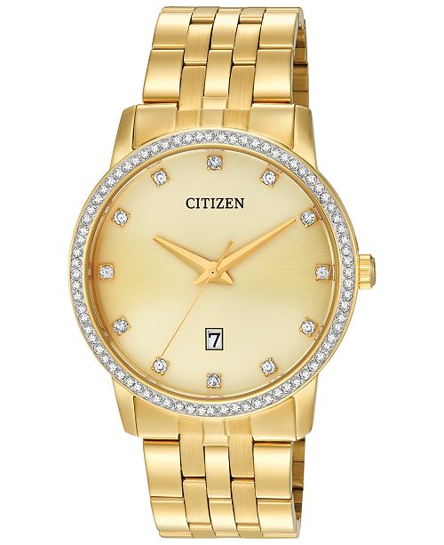 citizen watch men's gold tone stainless steel bracelet
