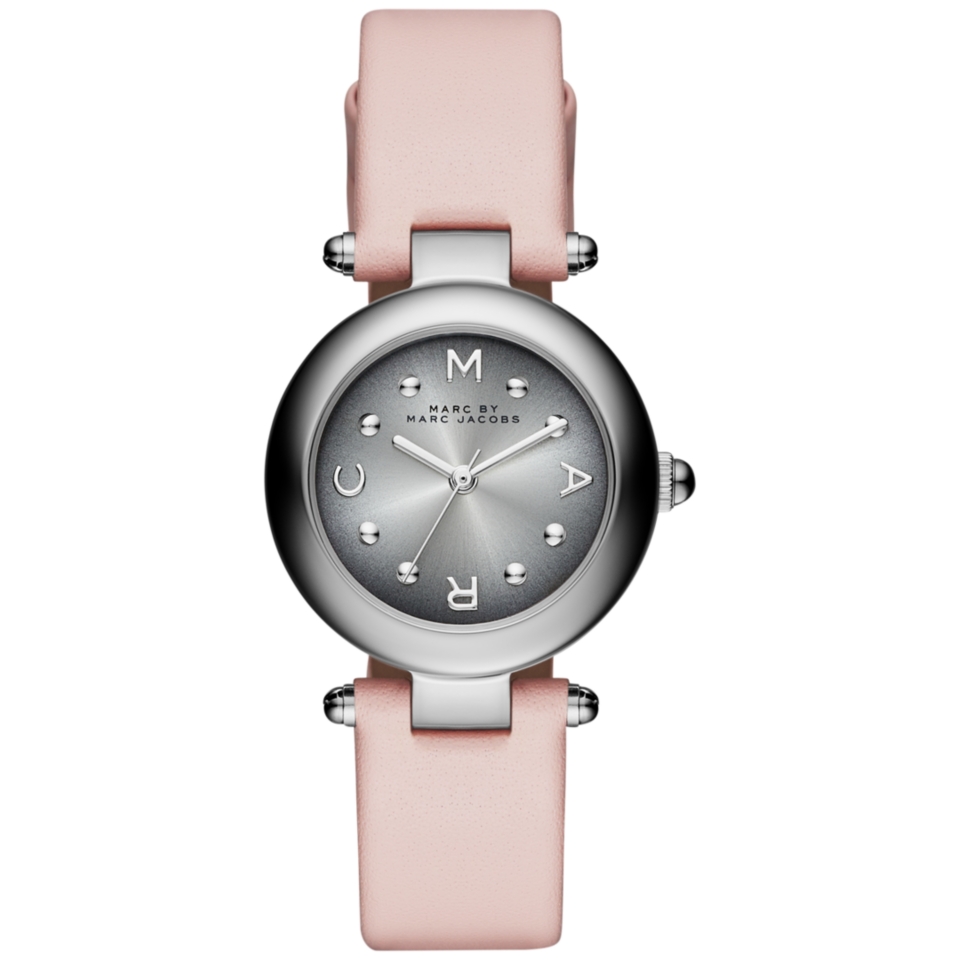 Marc by Marc Jacobs Womens Dotty Pink Leather Strap Watch 26mm MJ1412