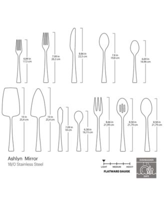 Stainless Steel Ashlyn Mirror 67-Piece Flatware Set, Service for 12