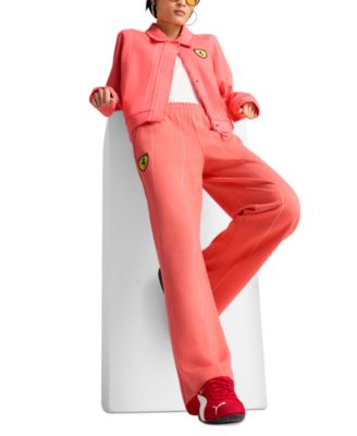 Puma - Women's Ferrari Racing Contrast-Piping Track Pants