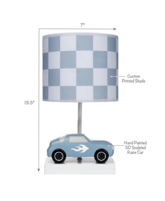 Little Racer Hand Painted Car/Transportation Lamp w/ Shade and Bulb