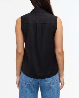 Women's Sleeveless Shirt with Bead Detail