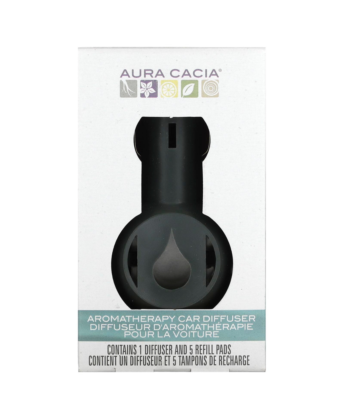 Aromatherapy Car Diffuser 1 Diffuser - 5 Refill Pads