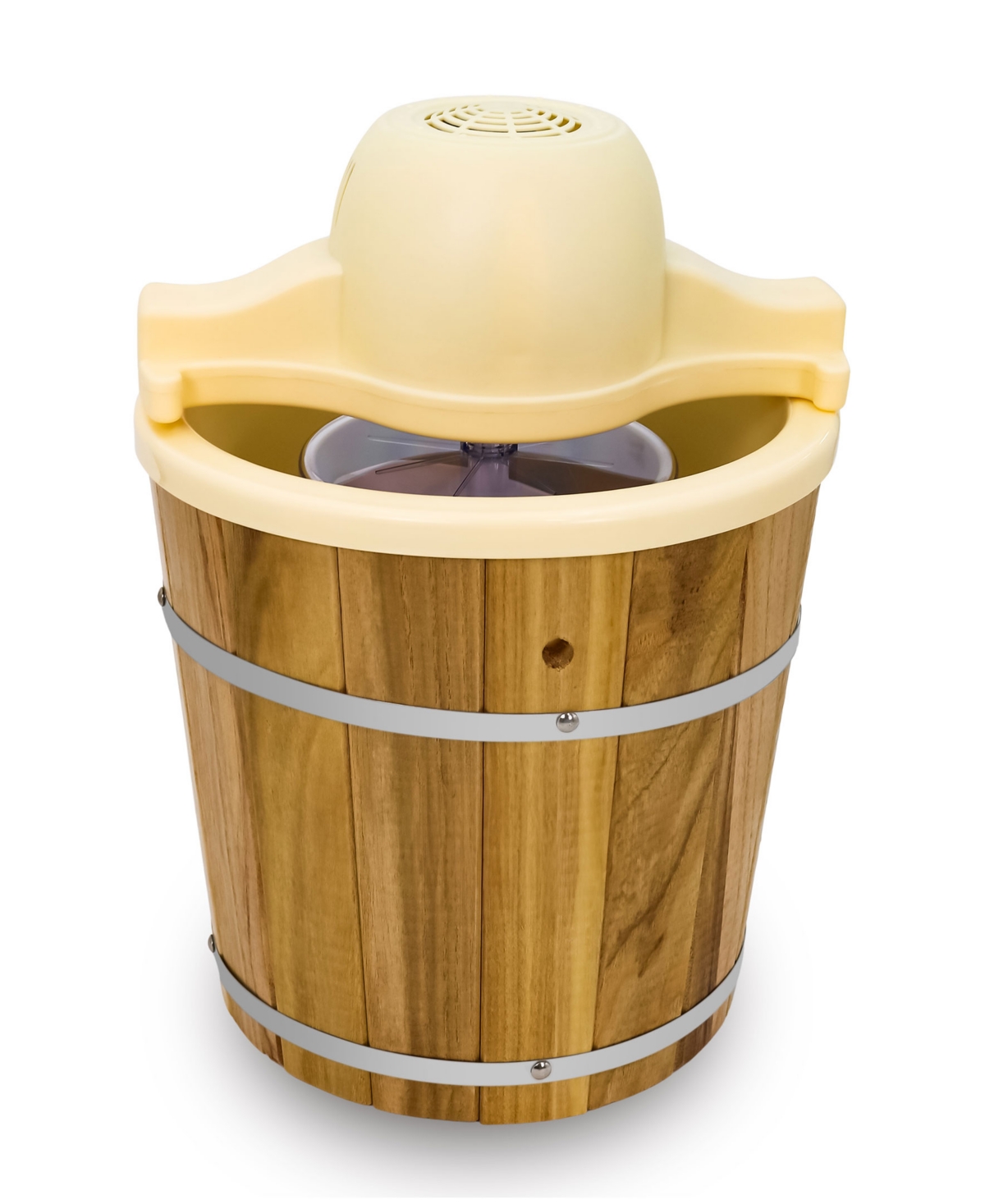 Elite Cuisine 4 Quart Old Fashioned Pine Bucket Electric Ice Cream Maker In Wood