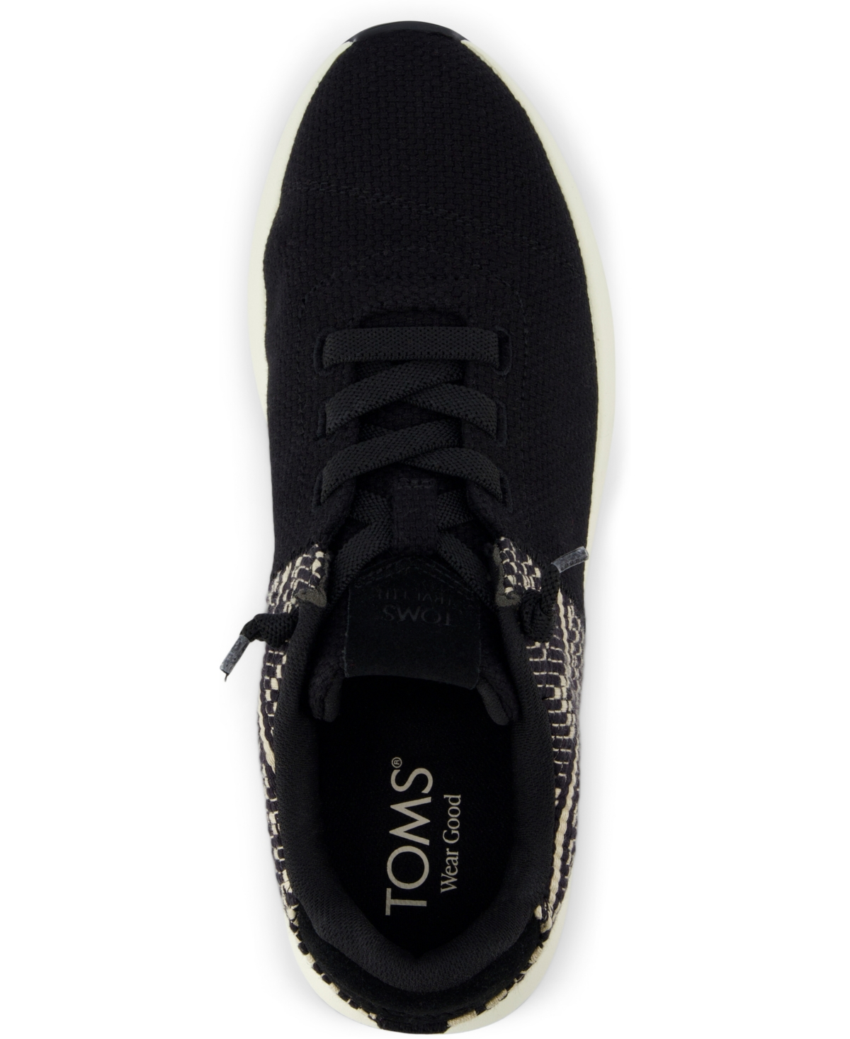 Toms Women's Trvl Lite Cabrillo Lace-up Sneakers In Black Beachside Woven,diamond Global Wo