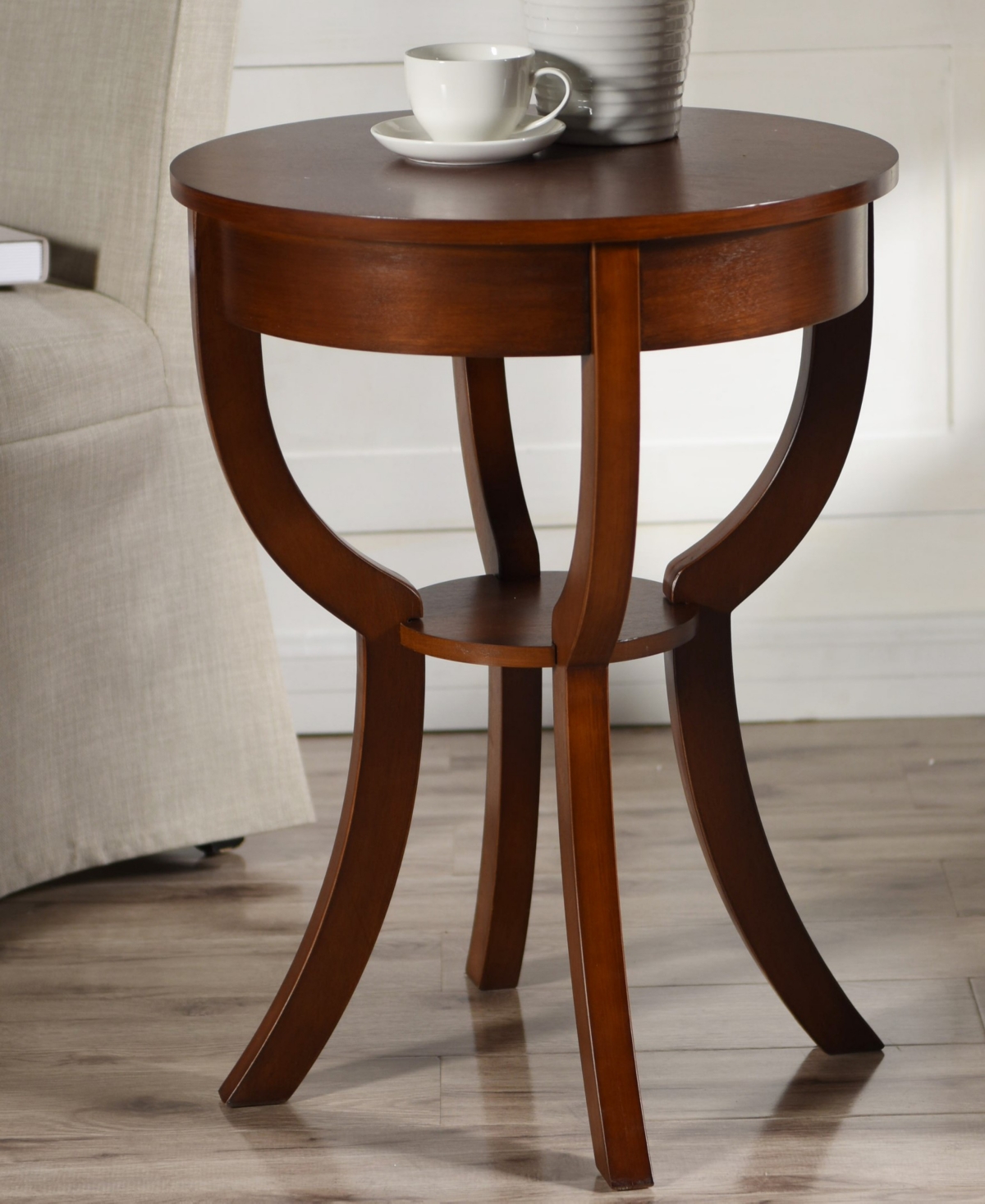 Stylecraft Home Collection 20" Archer Ridge Traditional Side Table In Dark Brown