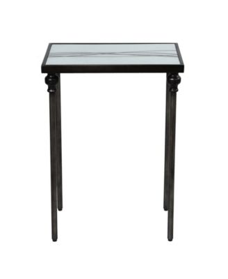 11" Iron Austin Allen James Petite Frame Contemporary Side Table