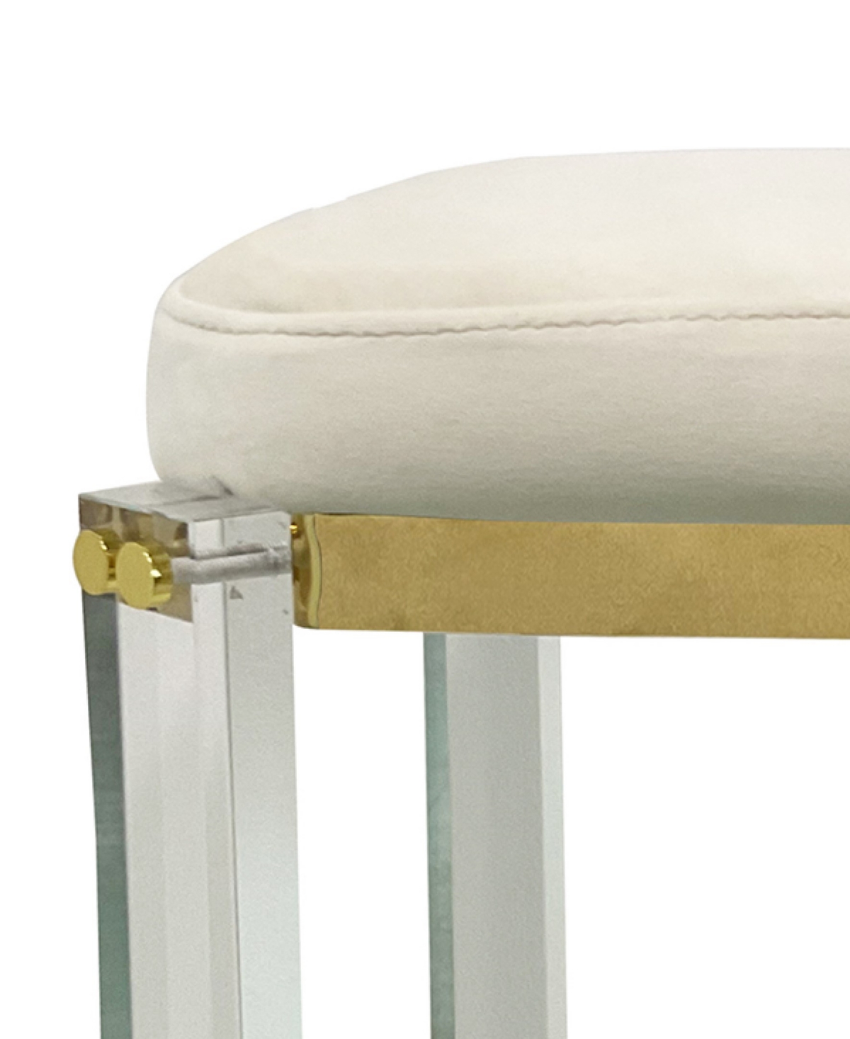 Stylecraft Home Collection 30" Foam Helen Small Traditional Bar Stool In Clear