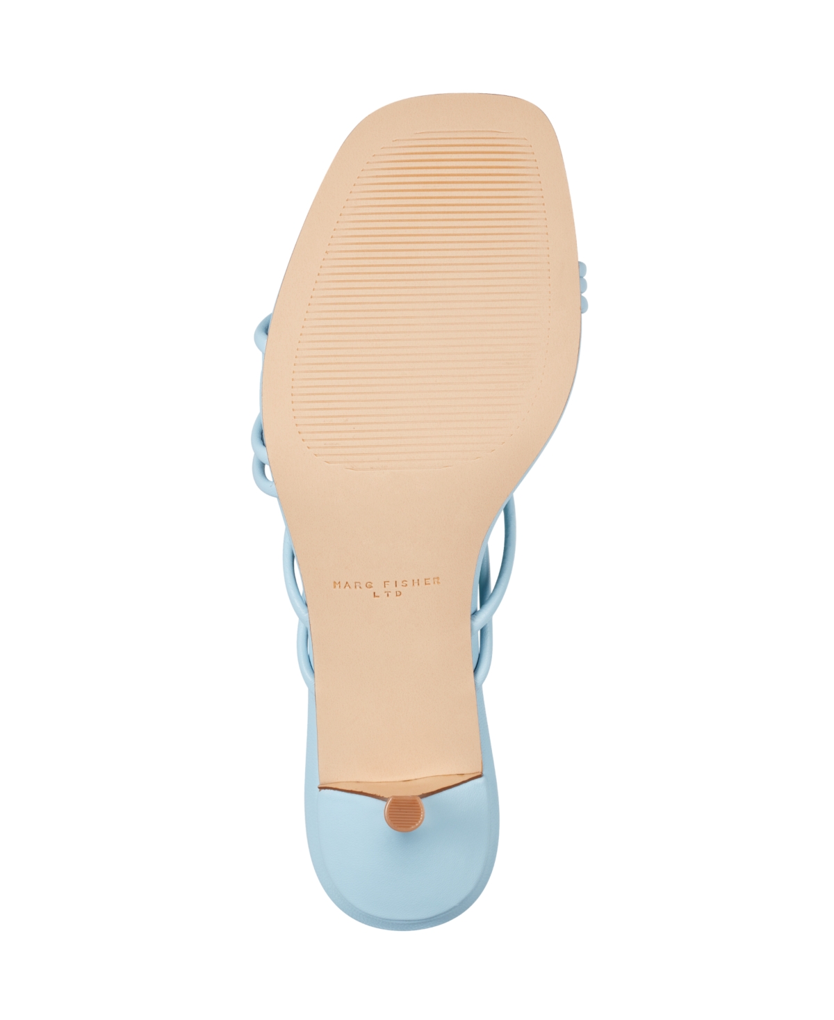 Marc Fisher Ltd Women's Banna Strappy Kitten Heel Sandals In Light Blue Leather
