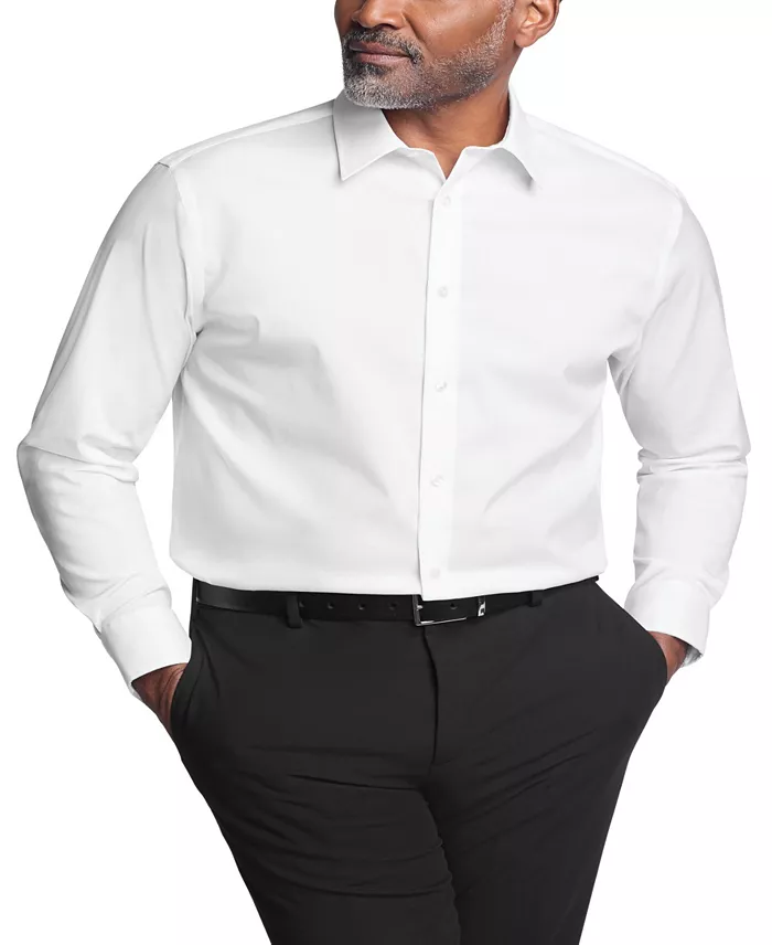 Men's Refined Cotton Stretch Shirt, Regular Fit