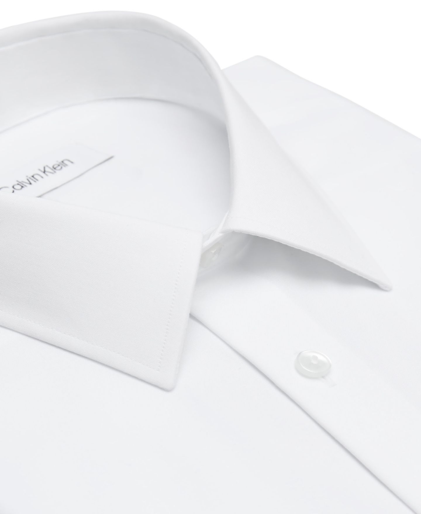 Мужская рубашка Calvin Klein Refined Cotton Stretch Shirt, Regular Fit, цвет: Белый — фото 4