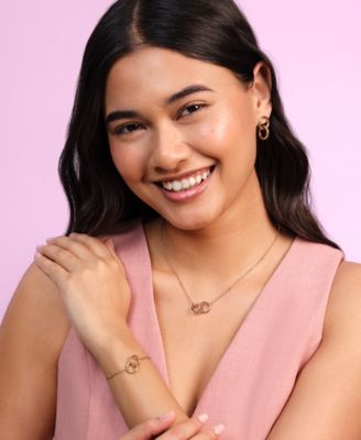 Women's Amity Interlock Rose Gold Tone Stainless Steel Bracelet