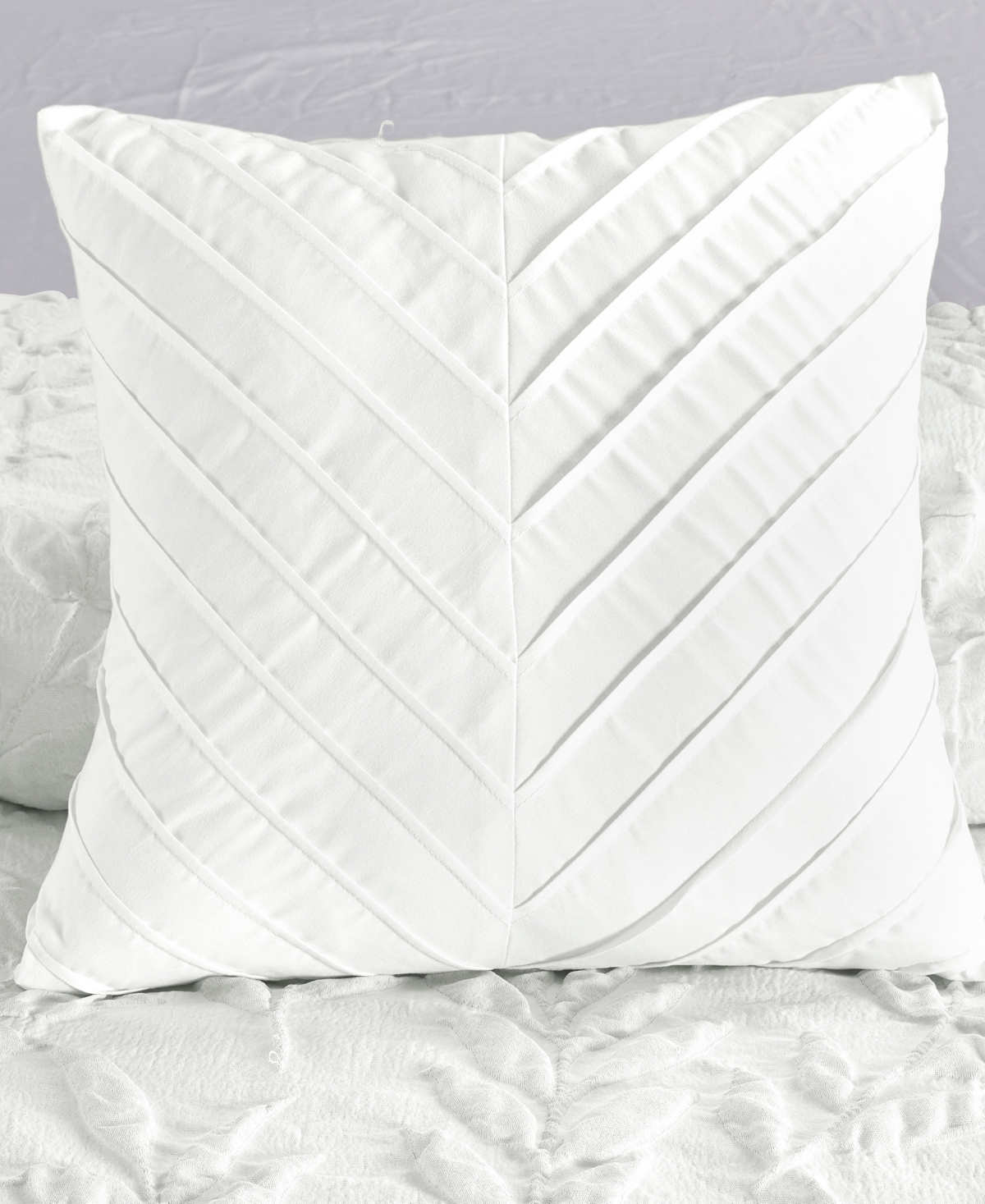 Rachel Roy Jacquard Puckered Botanical 4-pc. Comforter Set, Full/queen In White