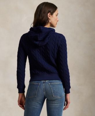 売れ筋商品|||ラルフローレン パーカー・スウェットシャツ アウター レディース Women's Cable-Knit Cotton Full-Zip Hoodie Sweater White Cable-Knit Cotton Full-Zip Hoodie