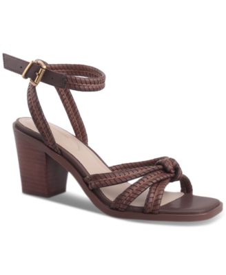 Women's Renaee Block Heel Woven Strappy Dress Sandals, Created for Macy's