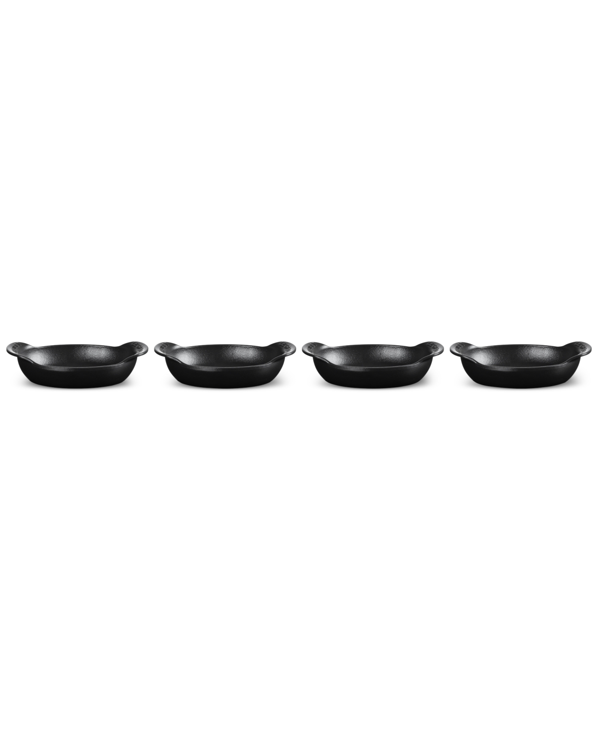 Le Creuset Gourmand Set Of 4 1/3-quart Enamel Cast Iron Braiser In Matte Black