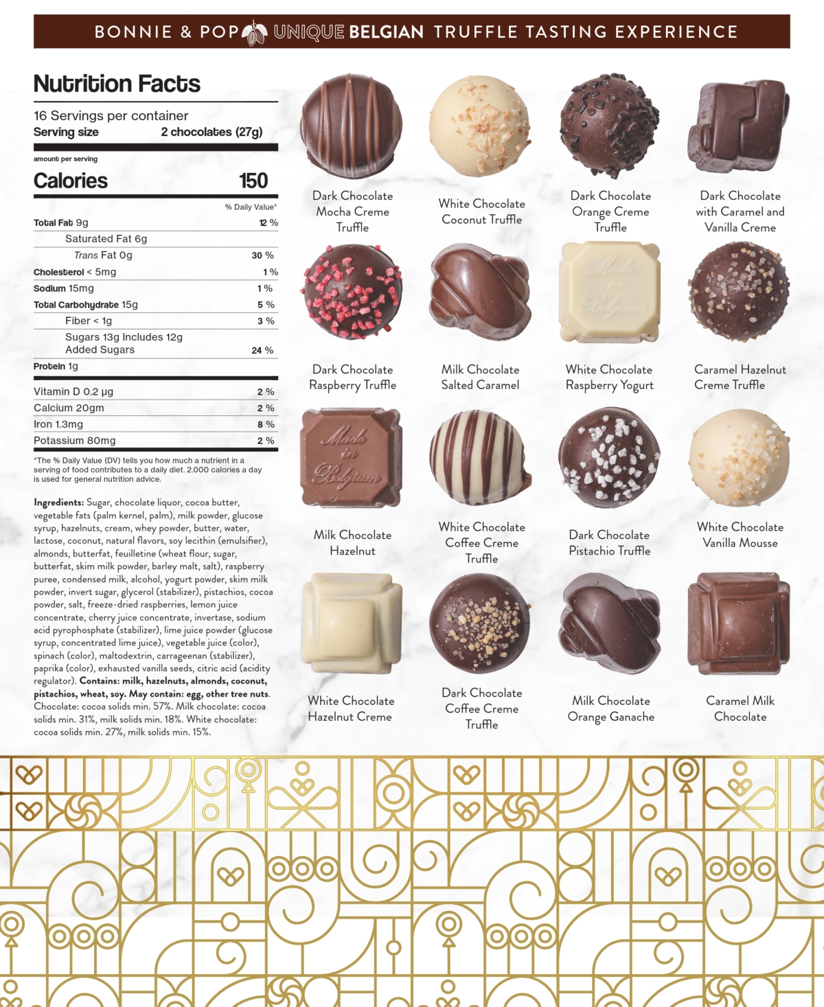 Bonnie & Pop Chocolate Truffle Gift Tin, 2.3 Lbs In Copper