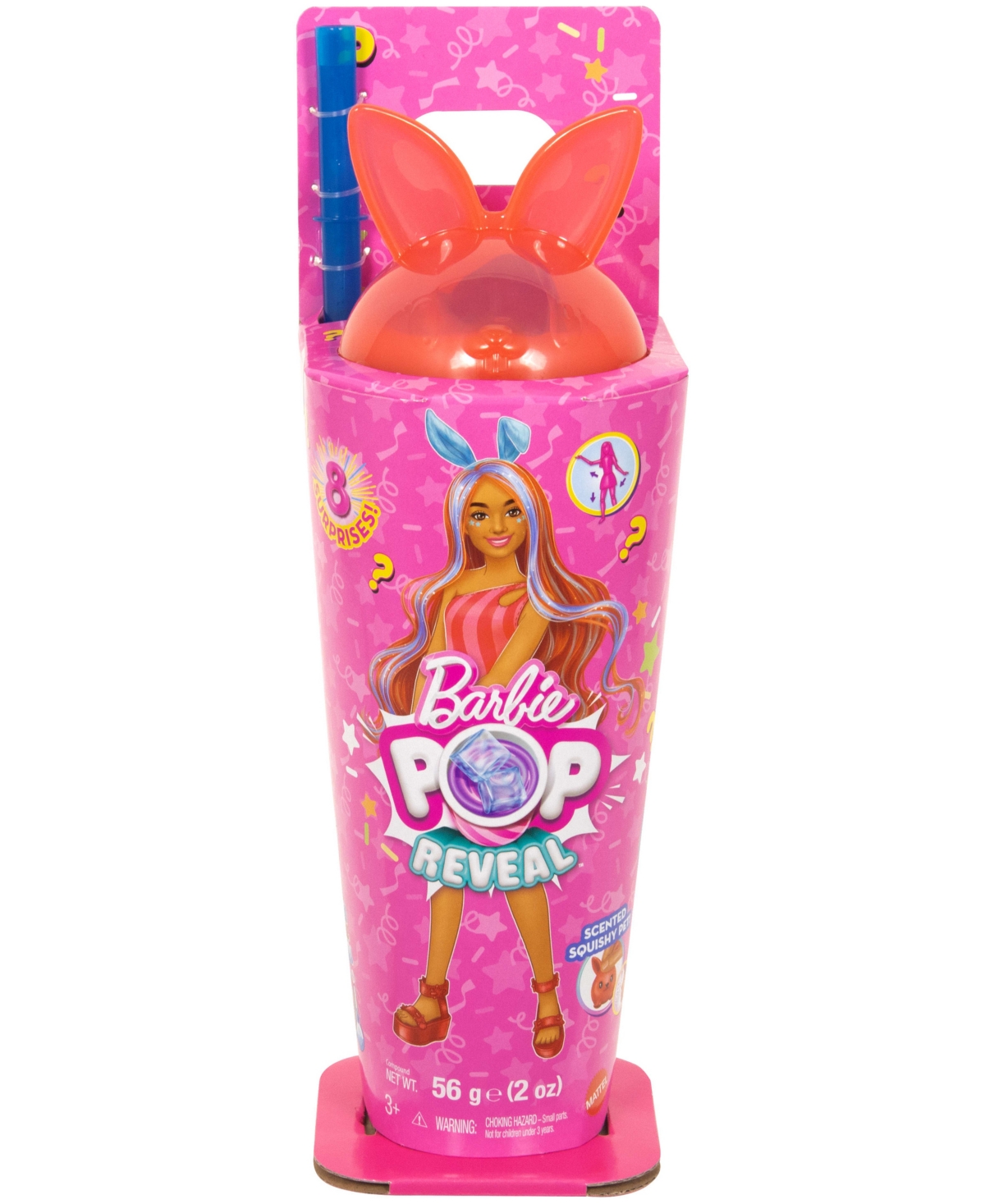 BARBIE POP REVEAL SHAKES SERIES DOLL & ACCESSORIES SET, SCENTED BRIGHT BUNNY FASHION DOLL 
