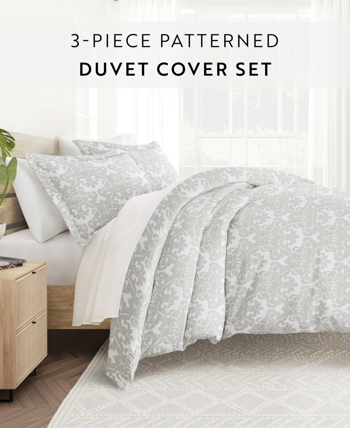 Ienjoy Home Utra Soft Reversible 3-pc. Duvet Cover Set, King/california King In Multi