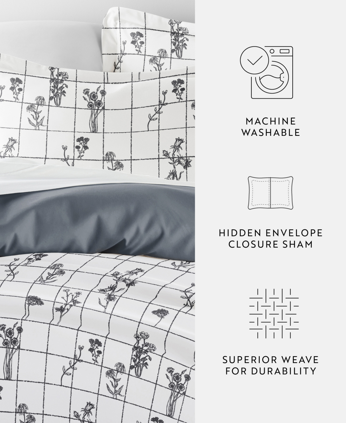 Ienjoy Home Utra Soft Reversible 3-pc. Duvet Cover Set, Full/queen In Multi