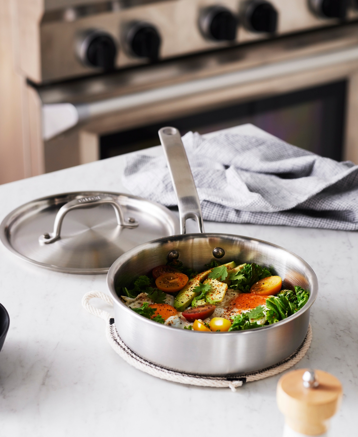 Heritage Steel X Eater 5-ply Stainless Steel 1.5-qt. Mini Saute With Lid In Silver