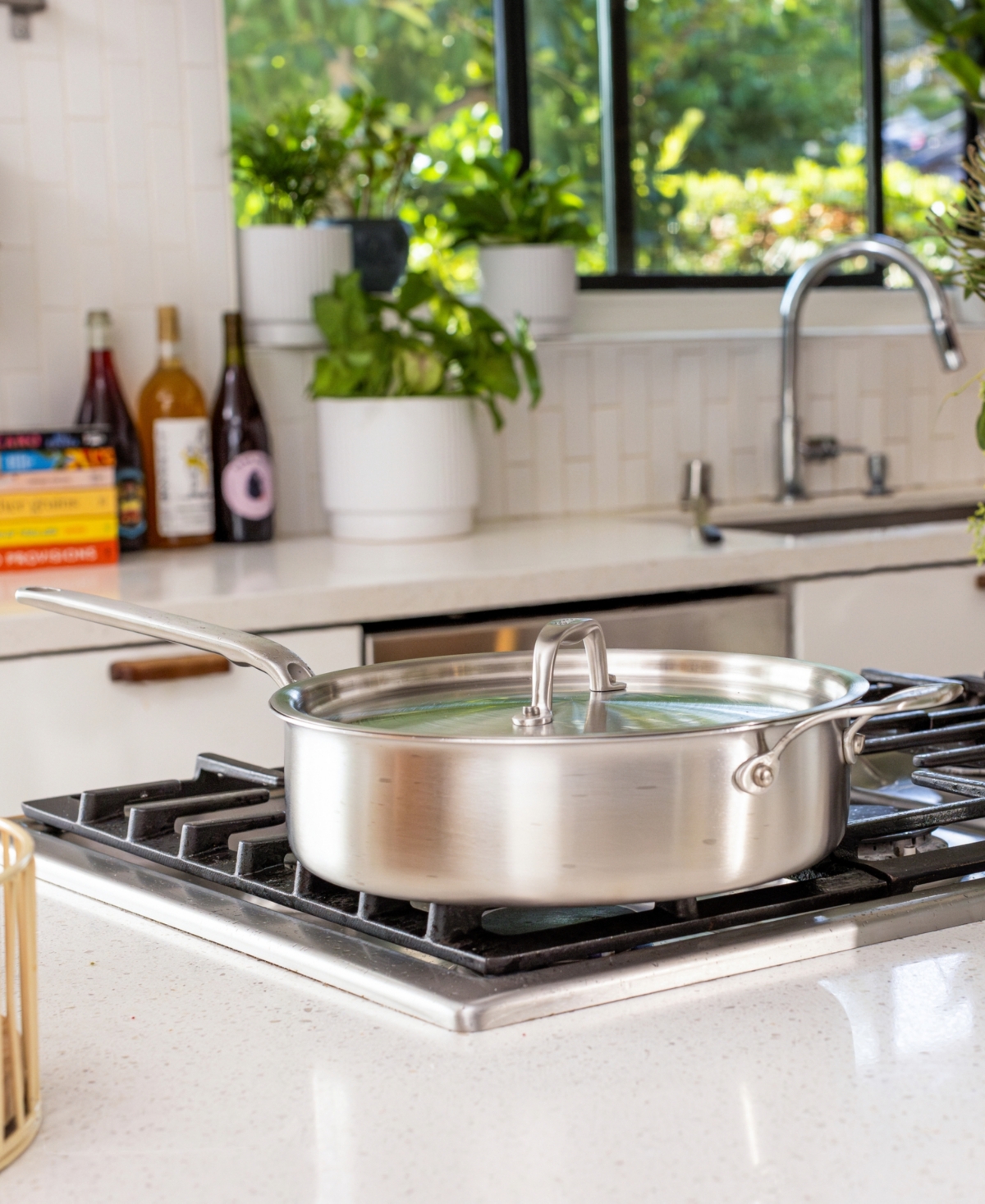 Heritage Steel X Eater 5-ply Stainless Steel 4-qt. Saute With Lid In Silver