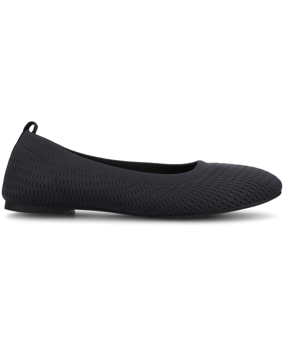 Shop Journee Collection Women's Maryann Knit Round Toe Ballet Flats In Navy