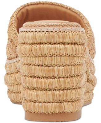 Women's Throne Platform Raffia Wedge Sandals