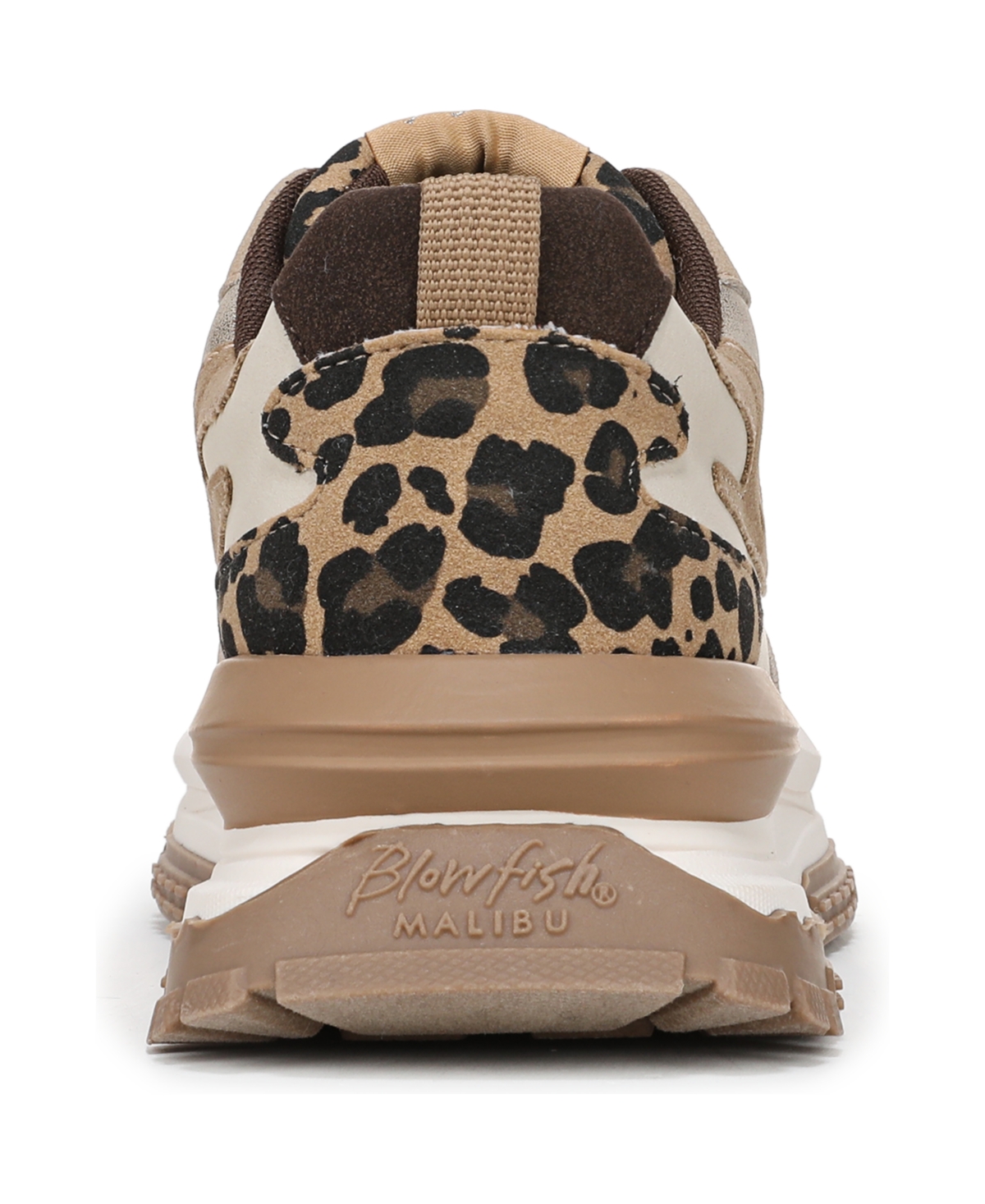 Shop Blowfish Malibu Women's Leo Lace Up Platform Sneakers In Gold,tan,black Microsuede,faux Leather-