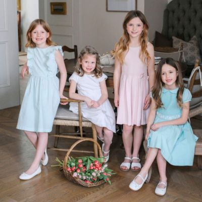 Big Girls Heirloom Tulip Sleeve Swiss Dot Party Dress