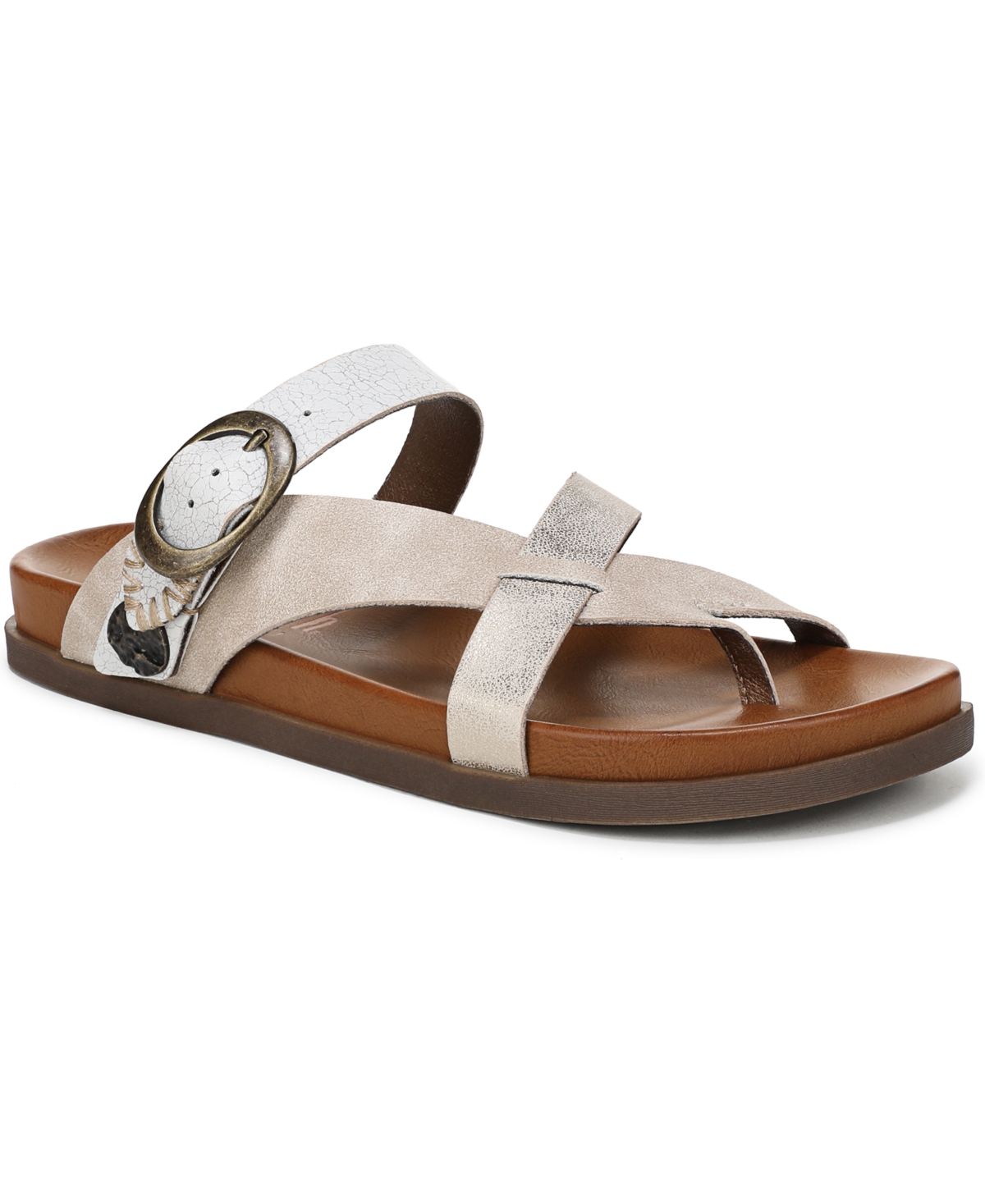 Shop Blowfish Malibu Women's Lilac Thong Slide Platform Sandals In Cloud Faux Leather