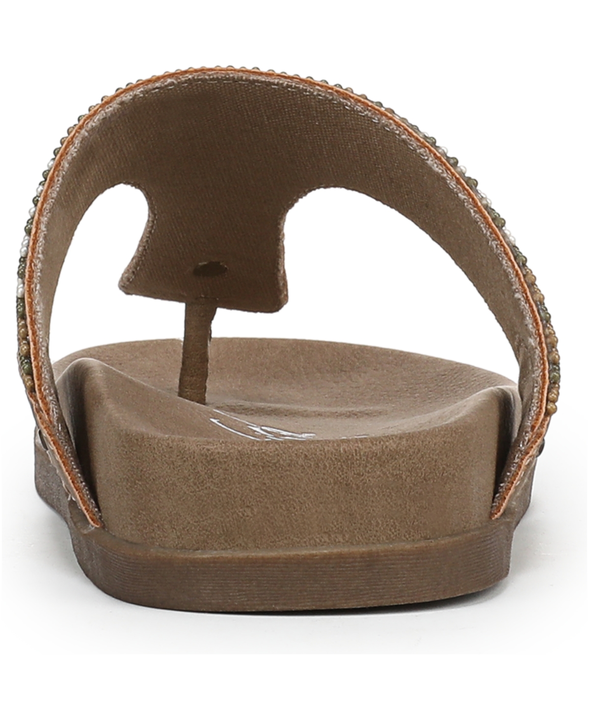 Shop Blowfish Malibu Women's Lyric Open Round Toe Thong Platform Sandals In Walnut Beaded Faux Nubuck
